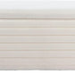 Kmax 45" Storage Bench Faux Fur Entryway Bench Upholstered Ottoman Bench for Bedroom Living Room Hallway, White