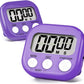 2 Pack Purple Digital Kitchen Timer Magnetic Digital Timer with Big Display Loud Ring Cooking Timers for Kitchen Electronic Timers for Cooking, Game, Gym, Break Time, Classroom (2, Purple)