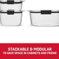 Rubbermaid Brilliance® Round Leak Proof Food Storage Containers, 6 Piece Set
