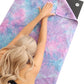 Eunzel 2 Pack Hot Yoga Towel Non Slip Yoga Mat Towel Non-Slip Sweat Absorbent Microfiber Towel for Hot Yoga, Pilates and Workout 72" x 26.5", Purple & Blue/Purple & Green