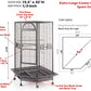 X-Large Corner Parrot Bird Flight Breeding Wrought Iron Rolling Cage Solid Plated Feeder Doors with Around Metal Seed Guard