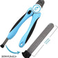 Pet Nail Clippers, Stainless Steel, Ergonomic Non Slip Design, Safe Home Pet Grooming for Cats and Dogs (Blue)
