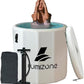 Lumizone Inflatable Cold Plunge Tub 118 Gallons Capacity Ice Bath Portable Ice Bath Tub Compatible With Water Chillers with Lid Drop Stitch PVC Double Layer Seals Oversized for Athletes