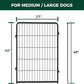 FXW Homeplus Unleashed Indoor Dog Playpen - Stress-Free and Safe Play, Heavy Duty 40 Inch 4 Wire Panels Dog Pen for Medium and Large Dogs, Black│Patented