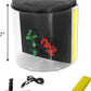 AQUANEAT Fish Tank, 1.2 Gallon Aquarium, Small Betta Fish Tank Starter Kit with LED Light and Water Filter Pump, Round