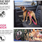 SlowTon 2 Pack Dog Seat Belt, 2 in 1 Attachment, Hook Latch Bar or Seatbelt Buckle with Elastic Nylon Bungee Buffer Adjustable Reflective Nylon Safety Belt Tether Connect to Dog Harness (2pack-FL)