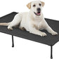 Veehoo Chewproof Elevated Dog Bed - Cooling Raised Pet Cot, Breathable Mesh, Washable & Non-Slip for Large Dogs, Indoor/Outdoor, Black Mat and Black Frame, 59x37inches (Model CWC2203A03)