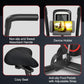 Goplus Air Bike, Fan Exercise Bike with Unlimited Resistance, Clear LCD Display, Tablet Holder, Adjustable Seat and Built-in Wheels, Fan Cycling Bike for Home Cardio Training