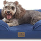 Bedfolks Orthopedic Dog Bed, Waterproof Dog Sofa Bed for Small Dogs & Cats, Egg Foam Pet Couch Bed with Removable Washable Cover and Nonslip Bottom, Navy Blue