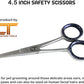 CT Pet Cat Dog Grooming Scissors Kit - 6 & 4 inch Hair Cutting Scissors Set, Japanese Stainless Steel Curved Blades with Safety Round Tips for Your Beloved Pets