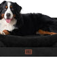 EHEYCIGA Memory Foam XXL Dog Bed for XLarge Sized, Extra Large Orthopedic Dog Sofa with Sides and Waterproof Liner, Washable Bolster Pet Couch with Removable Cover, 52x41x8 Inch, Black