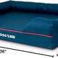 The Dog’s Bed Orthopedic Dog Bed Large Blue Oxford with Red Trim UK Flag Dog Bed 36x27 Memory Foam, Pain Relief: Arthritis, Post Surgery, Lameness, Veterinary Approved, Waterproof Washable Cover