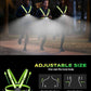 500LM High-Visibility Running Lights for Runners with 7 Modes, Adjustable 45° Beam, 360° Reflective Vest & IPX4 Waterproof Running Vest for Night Walking/Cycling/Jogging, 3.5-20Hrs Runtime