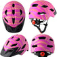 Kids Bike Helmet,Bavilk Kids Boys Girls Bike Helmets with LED Light Detachable Visor Children Youth Teen Multi-Sport for Skating Cycling Scooter Skateboard Adjustable & Lightweight 19.7"-22.4"