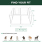 FXW Homeplus Unleashed Indoor Dog Playpen - Stress-Free and Safe Play, Heavy Duty 24 Inch 4 Acrylic Panels + 4 Wire Panels Dog Pen for Puppy and Small Dogs, White│Patented