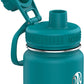 Takeya Actives Water Bottle with Spout Lid - Bottle with Double Stainless Steel Insulation - Dishwasher Safe & BPA-Free - Bottle with Spout Lid & Removable Bumper - 24 oz, Mystic Blue