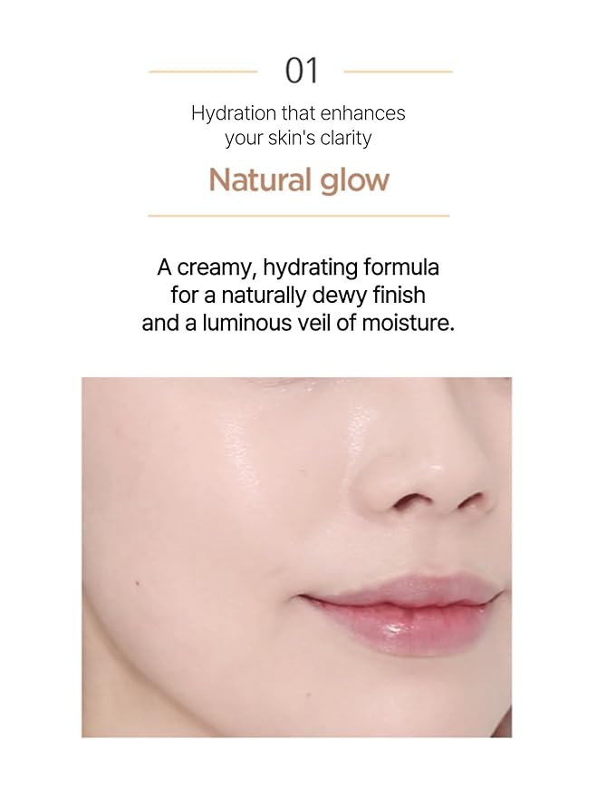 JUNG SAEM MOOL Essential Skin Nuder Cushion 19W Light 0.49 Fl Oz, No Refill, Natural Radiant Finish Cushion Foundation with Buildable Coverage, Lightweight Texture, Korean Foundation Makeup