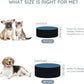 SPUNKYJUNKY Ceramic Dog and Cat Bowl Set with Wooden Stand, Modern Cute Weighted Food Water Set for Small Size Dogs (13.5OZ) & Medium Sized Dogs (28.7OZ) & Cats (1.7 Cups, 2 × Starry Blue)