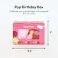 ZippyPaws Birthday Box - Dog Squeaky Toys to Keep Them Busy, Funny Food Plush for Small, Medium, & Large Dogs, Cute Stuffed Puppy Toy & Hat, Pet Products, Gift for Dogs of All Breeds - 3-Pack, Pink