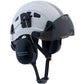 LOHASPRO Arborist Forestry Helmet Safety Hard Hat with Visor and Ear Muffs for Tree Service Logging Cutting Wood Chainsaw Helmet Garden Work Trimming Mowing(P91 White+Smoked Visor+Earmuff)