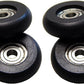 Total Gym Replacement Set Wheels/Rollers for Models 2000, 3000, and More -Black (4 Pack)