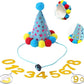 Dog Birthday Party Supplies Set,Birthday Bandana,Boy Girl Dog Birthday Hat with Numbers,Happy Birthday Banner for Golden Retriever French Bulldog Labrador Teddy Husky (Blue)