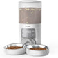 Automatic Cat Feeder for 2 Cats - Cat Food Dispenser with Double Bowls 6L, 10S Voice Recorder Programmable Timed Cat Feeder up to 6 Meals per Day