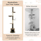 Made4Pets Floor to Ceiling Cat Tree 93-106'',Tall Cat Tower 5 Tiers, Adjustable Height, Stable Cat Tree Tower with Scratching Posts, Fluffy Condo, Hammock and Ball Toy for Indoor Cats/Kitten, Brown