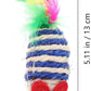 LUOZZY 4Pcs Cat Mouse Toys Adorable Sisal Mice Toys Kitten Chewing Toy Funny Indoor Animal Shape Props Pet Supplies - Blue+Pink 1.38x5.11in