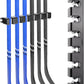 Hikeen Hockey Stick Wall Mount, Enhanced Stability Ice Hockey Stick Display Holder, Space-Saving Hockey Stick Organizer Holds up to 6 Sticks for Any Home Office Wall