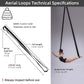PRIOR FITNESS Aerial Yoga Straps 2m/6.6ft - Heavy Duty Circus Loops for Trapeze & Acrobatics[2 Pack],1850kg Load Capacity Medical-Grade Nylon
