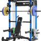 MAJOR FITNESS F22 Power Rack, 1600lbs All-in-One Squat Rack with Cable Crossover, Dual Pulley System, Heavy-Duty Steel Frame, Attachments & Storage for Home Gym Strength Training