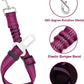 Lukovee Dog Seat Belt for Car, Adjustable Dog Car Harness for Large Medium Small Dogs, Soft Padded & Breathable Mesh Dog Seatbelt with Car Vehicle Connector Strap (Rose Red,Small)