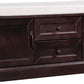 Storage Bench with 2 Drawers and 2 Cabinets, Pine Wood Pine Wood Shoe Bench with Removable Cushion for Living Room, Entryway 42.5" L x 15.9" W x 17.5" H (Espresso)