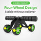 4-Wheel Ab Roller with Knee Pad – Abdominal Exercise Wheel for Core Strength Training, Stable Ab Workout Equipment for Men & Women, Non-Slip Handles, Smooth Bearings, Portable Home Gym Fitness Tool