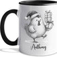Personalized Name Chicken Coffee Mug Gift, Awesome Chicken White Ceramic Mug 11 Oz 15 Oz, Customized Animal Accent Cup Gift For New Year Anniversary, Unique Teacup For Chickens Lovers/Chickens Lady