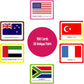Menique, Juego de Memoria de Banderas del Mundo en español, para niños y adultos. Flags of The World, Memory Matching Game in Spanish, for Kids and Adults, 100 Tiles 50 Pairs.