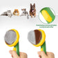 Self-Cleaning Dog & Cat Slicker Brush, Skin Friendly Deshedding Grooming Tool for Long or Short Haired Dogs Cats Rabbits, Dog Shedding Brush with Release Button-Sunflower