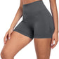CHRLEISURE Women's 4 Packs Workout Gym Shorts, High Waisted Butt Lifting Scrunch Butt Seamless Booty Shorts