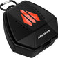 ARGOMAX Sports Lip Guard Case with Clip, Specializing Storage of Mouthguards with Lip Protection. Compatible with Various Brands of Football Lip Guard, Black+Orange.