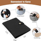 Jack&Chris Genuine Leather Passport Holder for Travel, RFID Blocking Handmade Passport Holder with Card Case Organized & Safe, Quality Travel Essentials for Women and Men for Gifting, Black
