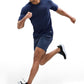 MIER Men's Dry Fit Workout T-Shirts Athletic Running Tee Short Sleeve Crew Neck Gym Tops, Polyester, Moisture Wicking