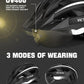 VICTGOAL Bike Helmet for Men Women with Led Light Detachable Magnetic Goggles Removable Sun Visor Mountain & Road Bicycle Helmets Adjustable Size Adult Cycling Helmets