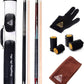 CUESOUL House Bar Pool Cue Sticks,Two Cue Sticks + 2x2 Pool Cue Case Hard