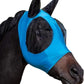 Horse Fly Mask with Ears, Comfortable Fit Stretch Fabric with UV Protection Soft on Skin Breathability for Small/Medium Size Horses (Blue)