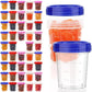 XSEINO 44 Pack 4oz Salad Dressing Container to Go,Small Containers with Lids Leakproof Condiment Containers with Screw Lids Reusable Stackable Plastic Dip Sauce Containers