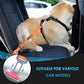 SlowTon Dog Seat Belt for Car, 2 Pack Dog Car Harness Seatbelt Adjustable with Elastic Bungee Buffer, 2 in 1 Pet Car Leash Headrest Restraint Dog Reflective Safety Tether (Orange, Headrest+Clip)
