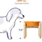 LE TAUCI Ceramic Slow Feeder Puzzle Bowl Elevated 1.5 Cup with Wooden Stand for Small & Medium Dog, Fast Eater Food Bowl Sun Orange
