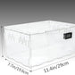 BETAZOOER Reptile Terrarium Breeding Tank Acrylic Reptile Feeding Box with Temperature Hygrometer (11.4"x7.7"x5.9")