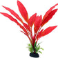 ALEGI Silk Aquarium Plants, 12 Inch Artificial Silk Plants Decorations for Fish Tank,Aquarium Décor Plastic Plants (Red, 2 Pack)